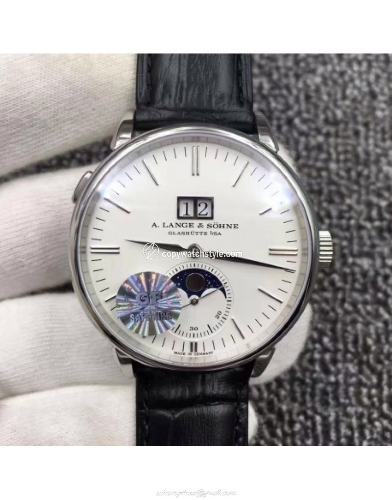 A. Lange & Sohne Saxonia Moon Phase 384.026 GF Stainless Steel White A. Lange & Sohne Saxonia Moon Phase 384.026 GF Stainless Steel White