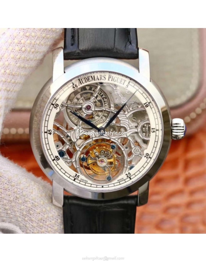 Audemars Piguet Jules Audemars Tourbillon 26357PT.ZZ.D028CR.01 Noob Stainless Steel White Skeleton Audemars Piguet Jules Audemars Tourbillon 26357PT.ZZ.D028CR.01 Noob Stainless Steel White Skeleton