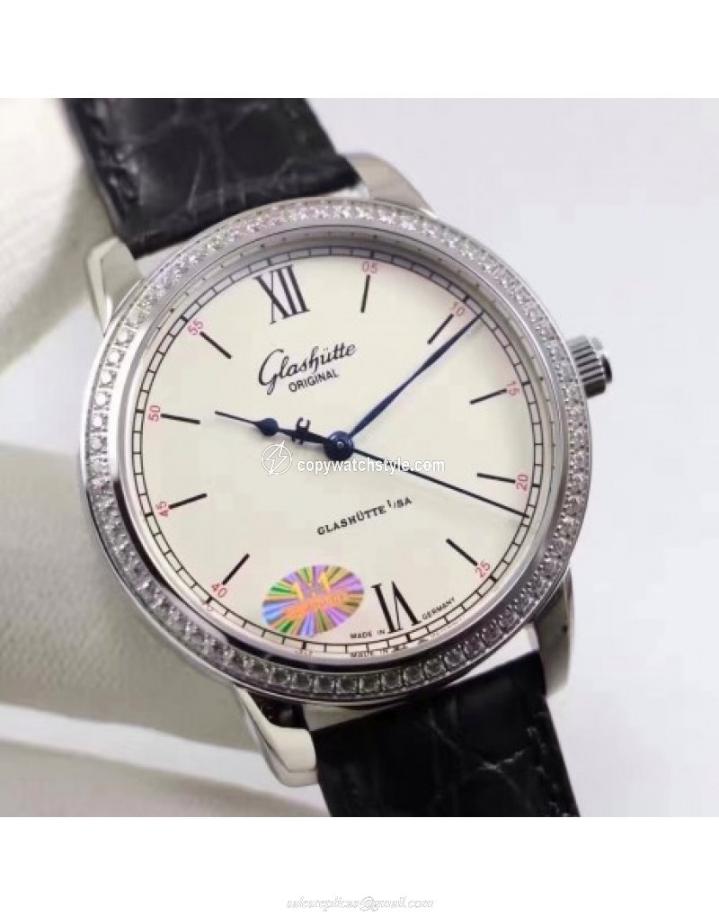 Glashutte Original Senator Excellence 1-36-01-01-02-01 GF Stainless Steel & Diamonds White Glashutte Original Senator Excellence 1-36-01-01-02-01 GF Stainless Steel & Diamonds White