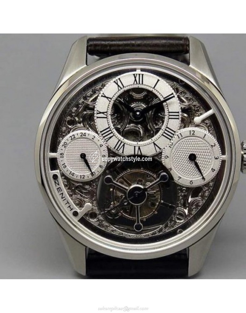 Zenith EP Calender Skeleton Tourbillon SS/LE Black Swiss Tourbillon Zenith EP Calender Skeleton Tourbillon SS/LE Black Swiss Tourbillon