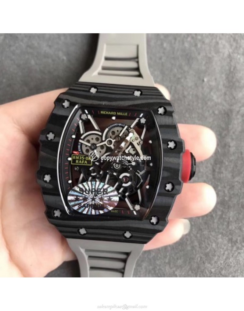 Richard Mille RM35-02 Rafael Nadal KV V2 Forged Carbon Black Skeleton Richard Mille RM35-02 Rafael Nadal KV V2 Forged Carbon Black Skeleton