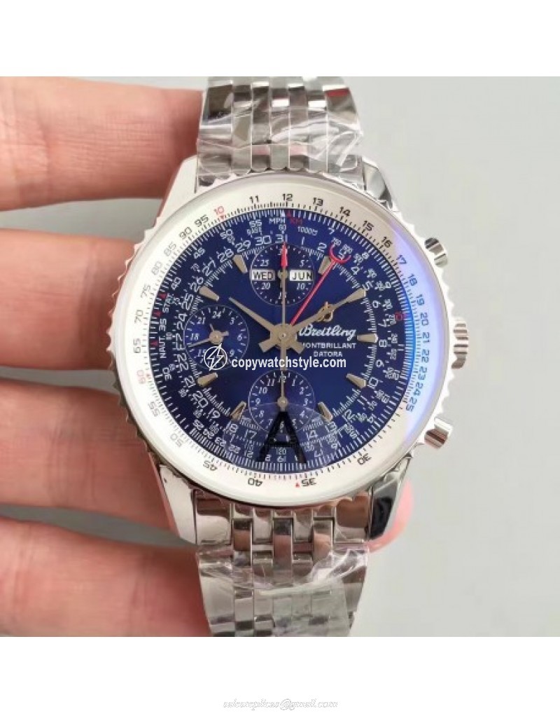 Breitling Navitimer Montbrillant Datora A21330 JF Stainless Steel Blue Breitling Navitimer Montbrillant Datora A21330 JF Stainless Steel Blue