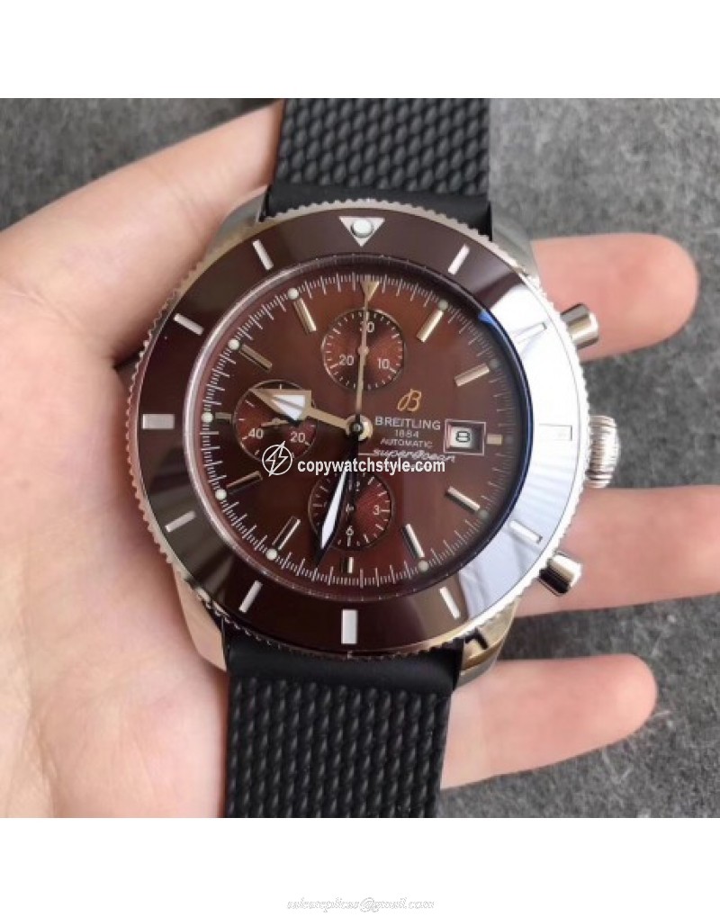 Breitling Superocean Heritage II Chronograph 46 A1331233 Noob Stainless Steel Chocolate 