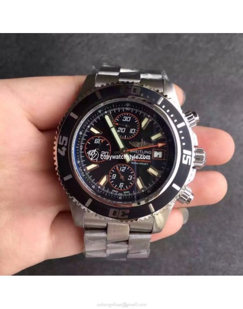 Breitling Superocean Chronograph A1334102/BA85/134A Noob Stainless Steel Black & Orange Breitling Superocean Chronograph A1334102/BA85/134A Noob Stainless Steel Black & Orange