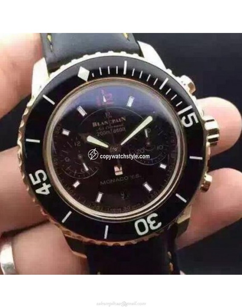 Blancpain Air Command Monaco YS Rose Gold Black Blancpain Air Command Monaco YS Rose Gold Black