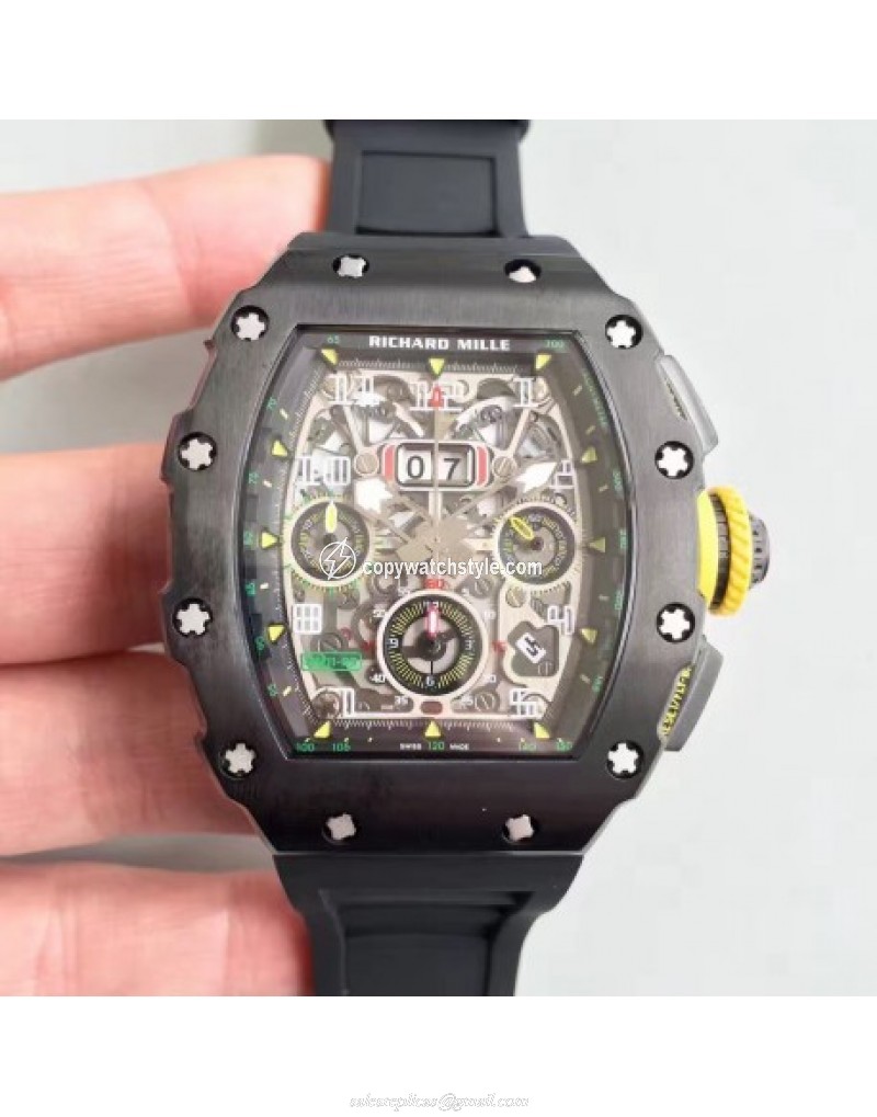 Richard Mille RM011-03 KV V2 PVD Black Skeleton Richard Mille RM011-03 KV V2 PVD Black Skeleton