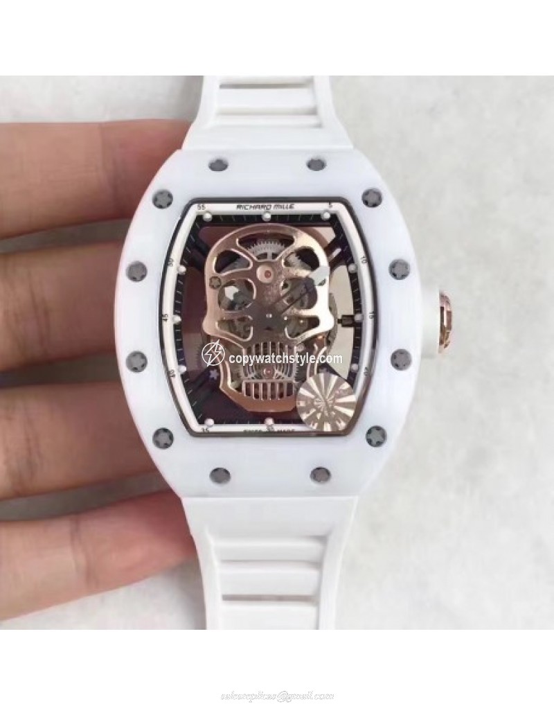 Richard Mille RM052 KV White Ceramic Gold Skull 
