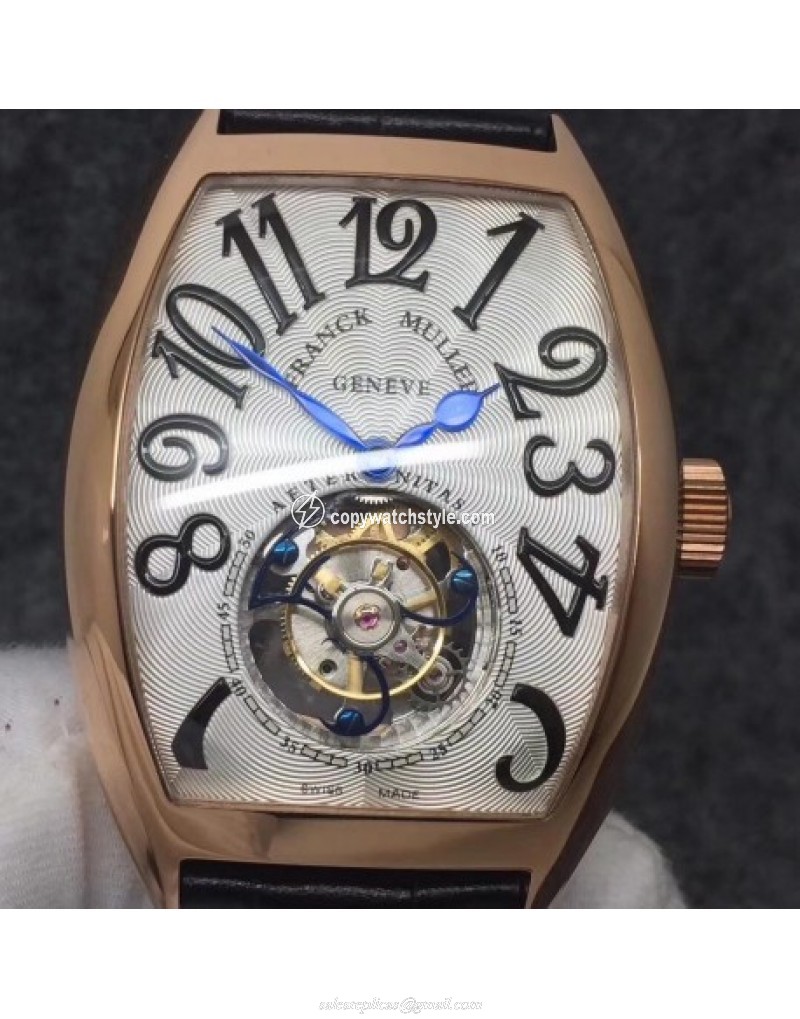 Franck Muller Cintree Curvex Imperial Tourbillon 8880 T FM Rose Gold Silver Franck Muller Cintree Curvex Imperial Tourbillon 8880 T FM Rose Gold Silver