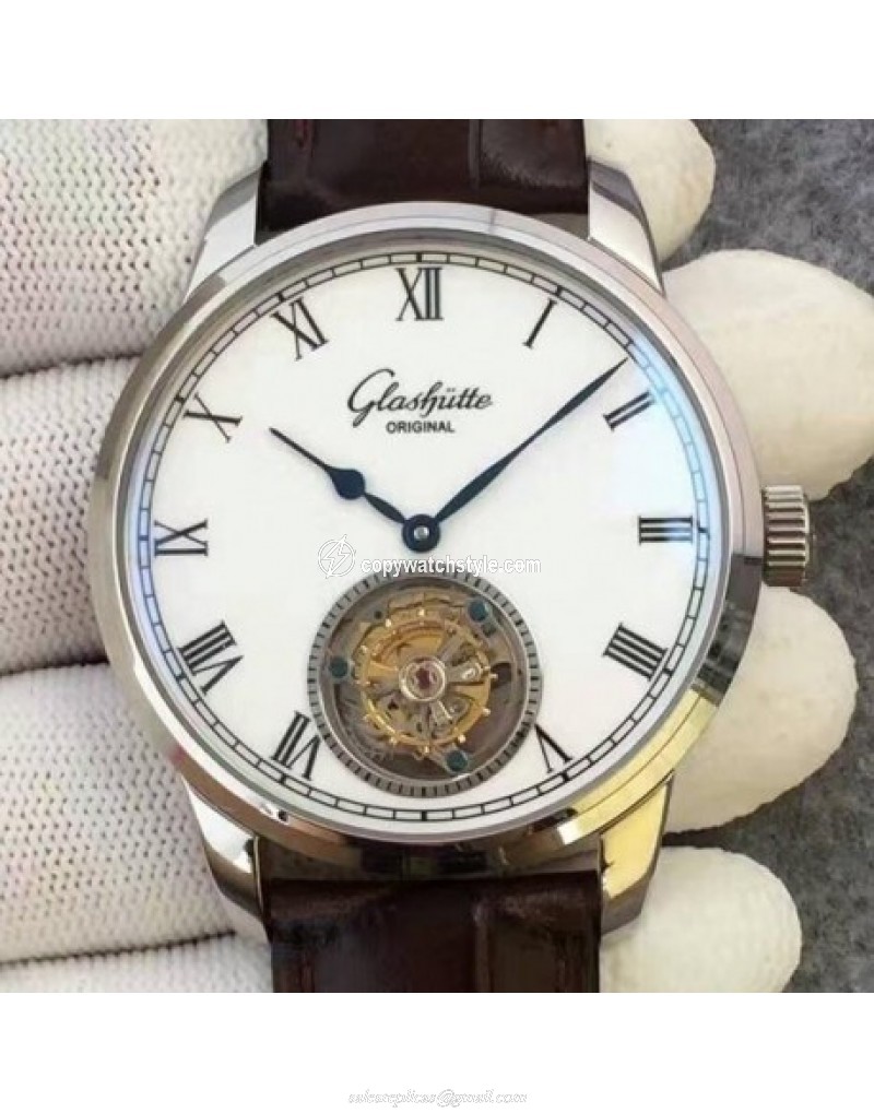 Glashutte Original Senator Excellence Tourbillon Stainless Steel White Glashutte Original Senator Excellence Tourbillon Stainless Steel White