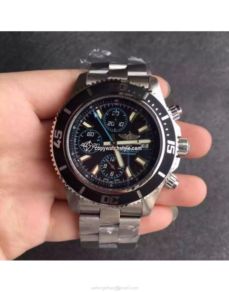 Breitling Superocean Chronograph A1334102/BA83/134A Noob Stainless Steel Black & Blue 