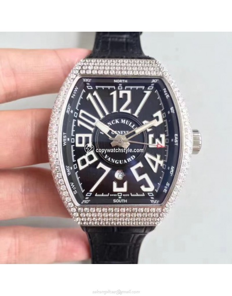 Franck Muller Vanguard V45 LE Titanium & Diamonds Black Franck Muller Vanguard V45 LE Titanium & Diamonds Black