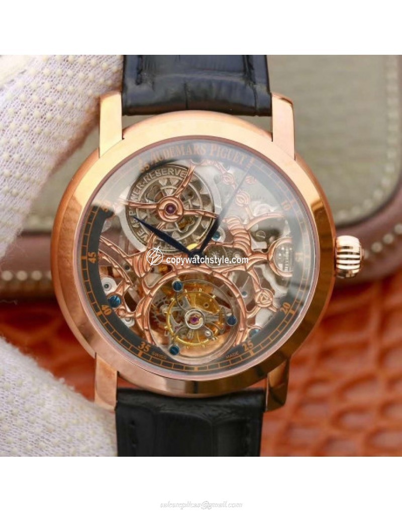 Audemars Piguet Jules Audemars Tourbillon 26357PT.ZZ.D028CR.01 Noob Rose Gold Skeleton Audemars Piguet Jules Audemars Tourbillon 26357PT.ZZ.D028CR.01 Noob Rose Gold Skeleton