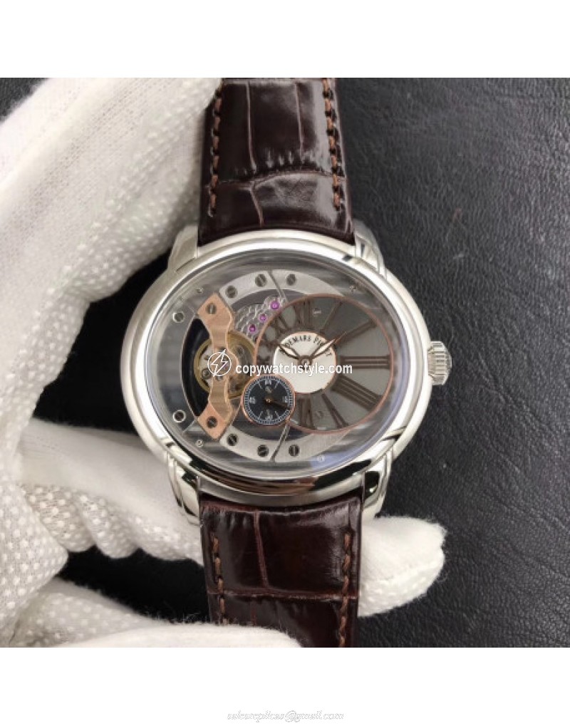 Audemars Piguet Royal Millenary 4101 15350ST.OO.D002CR.01 V9 Stainless Steel Skeleton 
