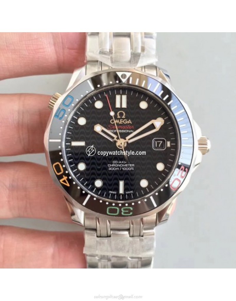 Omega Seamaster Diver 300M Olympic Games Rio 2016 522.30.41.20.01.001 JH Stainless Steel Black Omega Seamaster Diver 300M Olympic Games Rio 2016 522.30.41.20.01.001 JH Stainless Steel Black