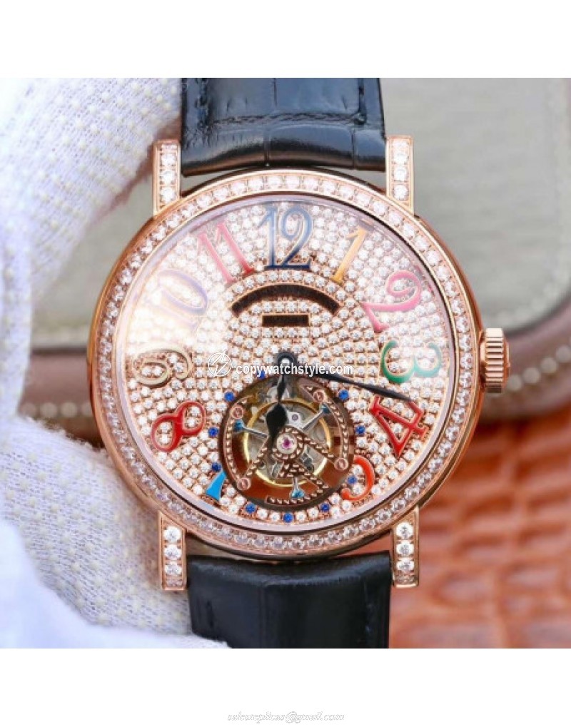 Franck Muller Round Color Dreams Tourbillon TWL Rose Gold & Diamonds Diamond Franck Muller Round Color Dreams Tourbillon TWL Rose Gold & Diamonds Diamond