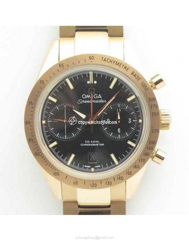 Omega Speedmaster ?57 Co-Axial Chronograph 41.5MM 331.50.42.51.02.002 OM Rose Gold Black Omega Speedmaster ?57 Co-Axial Chronograph 41.5MM 331.50.42.51.02.002 OM Rose Gold Black