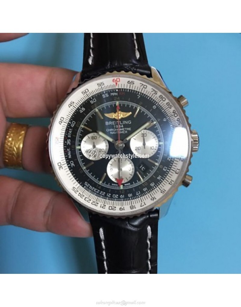 Breitling Navitimer GMT AB044121/BD24/441X/A20BA.1 JF Stainless Steel Black 