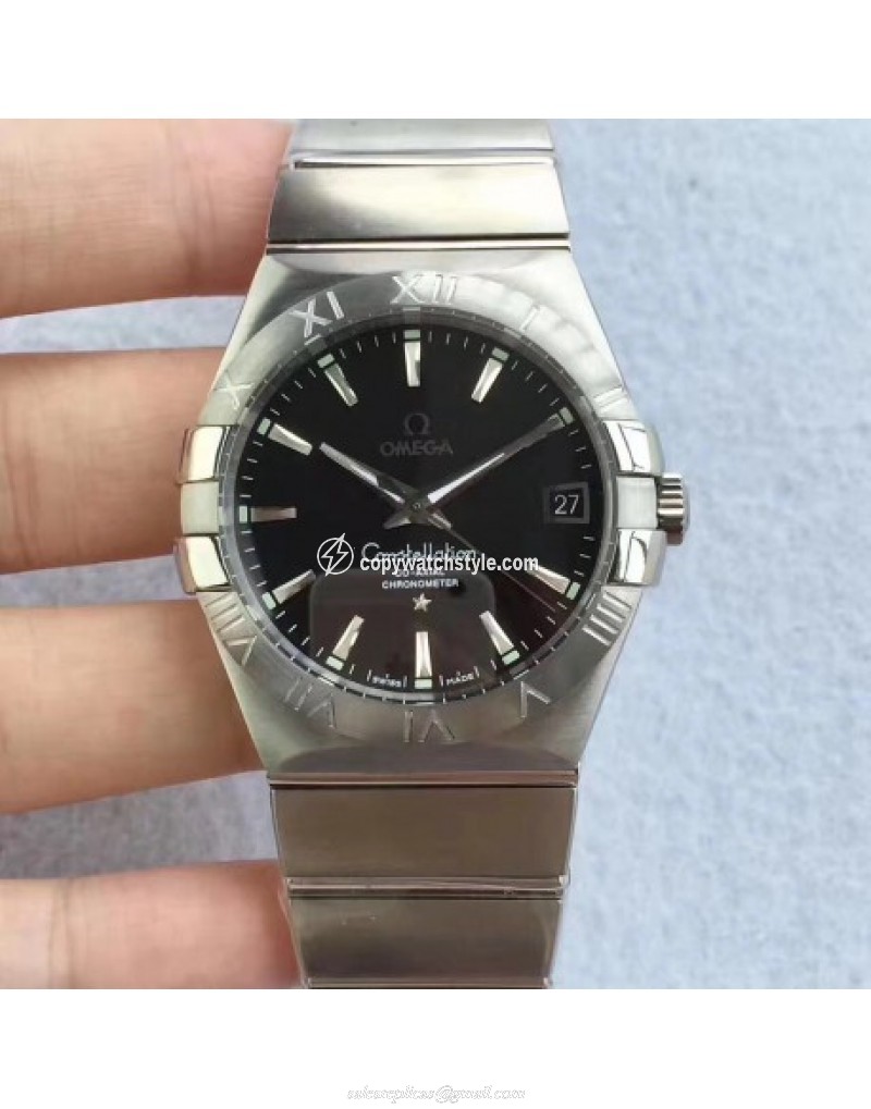 Omega Constellation 123.10.38.21.01.001 38MM SSS Stainless Steel Black Omega Constellation 123.10.38.21.01.001 38MM SSS Stainless Steel Black