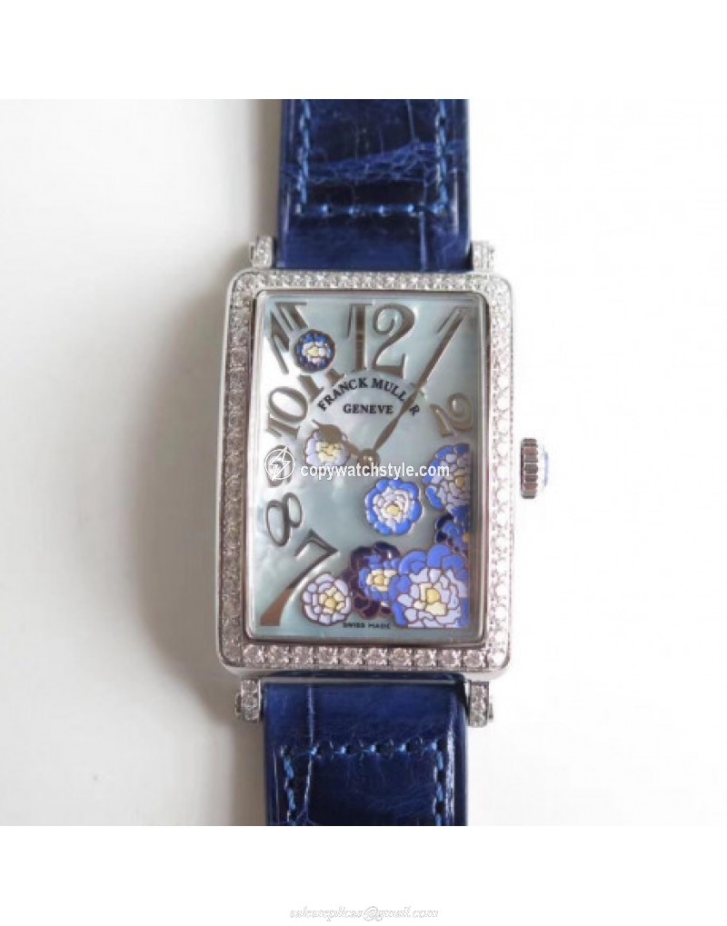Franck Muller Ladies Long Island 952 QZ REL MOP VL D1R EA Stainless Steel & Diamonds Mother Of Pearl 