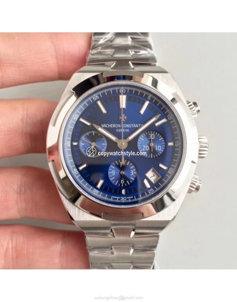 Vacheron Constantin Overseas Chronograph 5500V/110A-B148 JF Stainless Steel Blue Vacheron Constantin Overseas Chronograph 5500V/110A-B148 JF Stainless Steel Blue