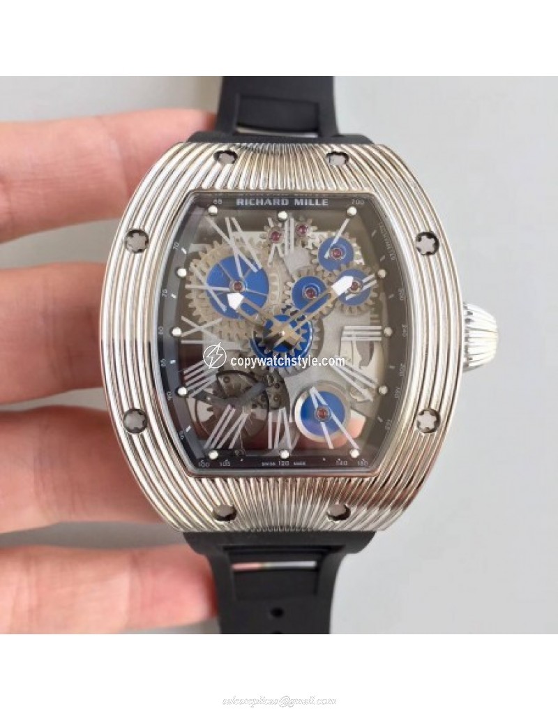 Richard Mille RM018 Tourbillon Hommage A Boucheron Noob Stainless Steel Blue Skeleton Richard Mille RM018 Tourbillon Hommage A Boucheron Noob Stainless Steel Blue Skeleton