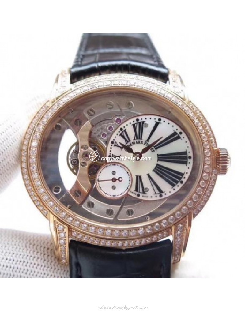 Audemars Piguet Royal Millenary 4101 15350 V9 Rose Gold & Diamonds Rose Gold Skeleton Audemars Piguet Royal Millenary 4101 15350 V9 Rose Gold & Diamonds Rose Gold Skeleton