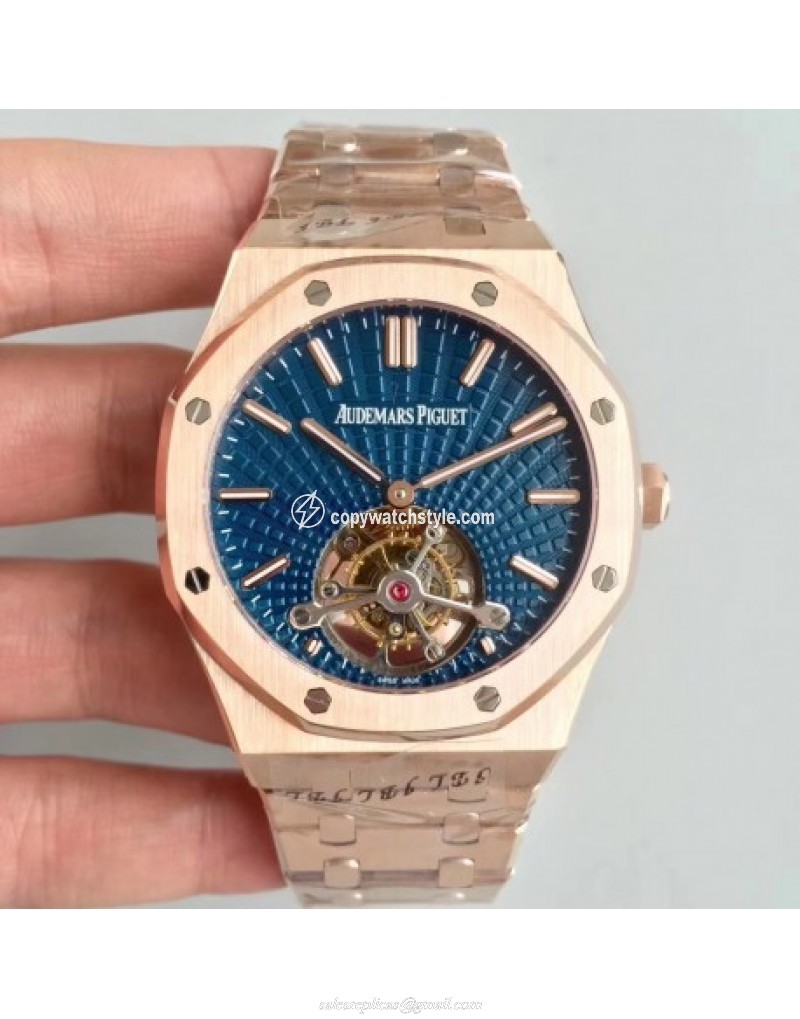 Audemars Piguet Royal Oak Tourbillon Extra Thin 26522 R8 Rose Gold Blue Audemars Piguet Royal Oak Tourbillon Extra Thin 26522 R8 Rose Gold Blue