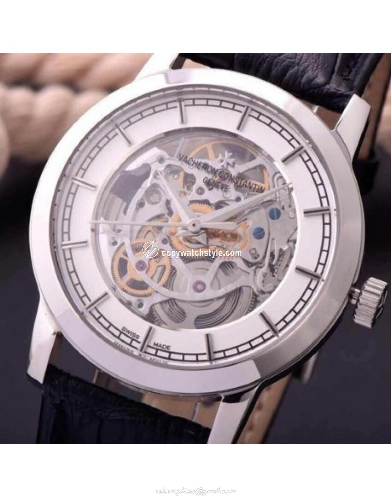 Vacheron Constantin Patrimony Stainless Steel Skeleton & White Vacheron Constantin Patrimony Stainless Steel Skeleton & White