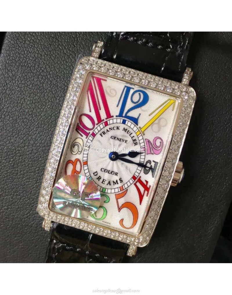 Franck Muller Ladies Long Island Color Dreams 1200 CH COL DRM D GF Stainless Steel & Diamonds Silver Franck Muller Ladies Long Island Color Dreams 1200 CH COL DRM D GF Stainless Steel & Diamonds Silver