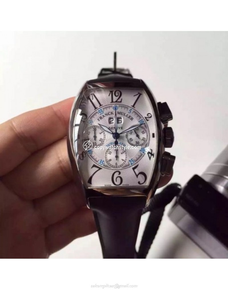 Franck Muller Cintree Curvex Chronograph FM 7850 CC GG Stainless Steel White Franck Muller Cintree Curvex Chronograph FM 7850 CC GG Stainless Steel White