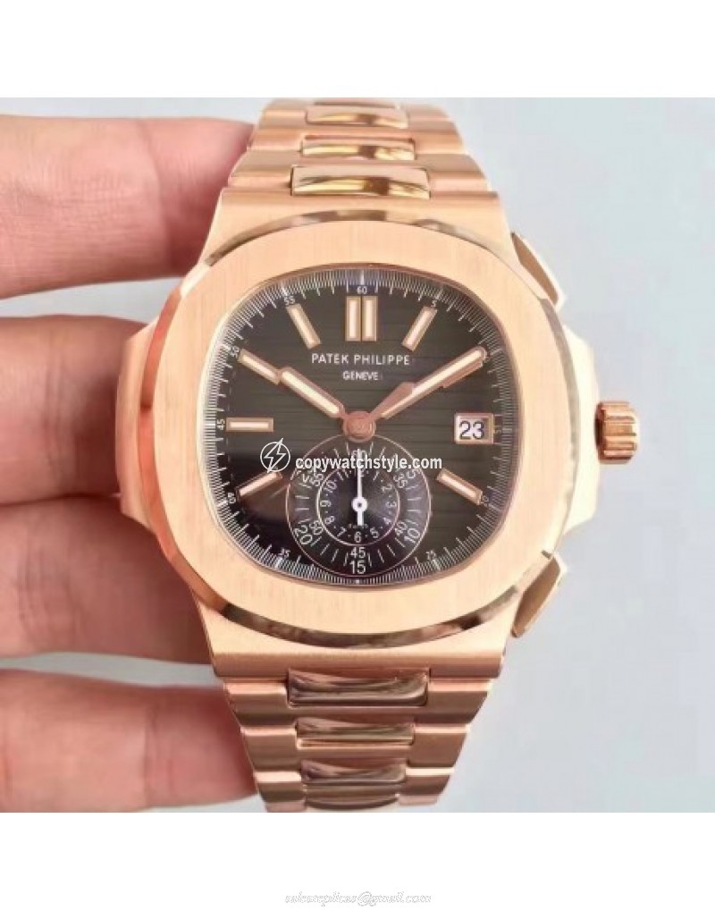 Patek Philippe Nautilus Chronograph 5980R JF Rose Gold Black Patek Philippe Nautilus Chronograph 5980R JF Rose Gold Black