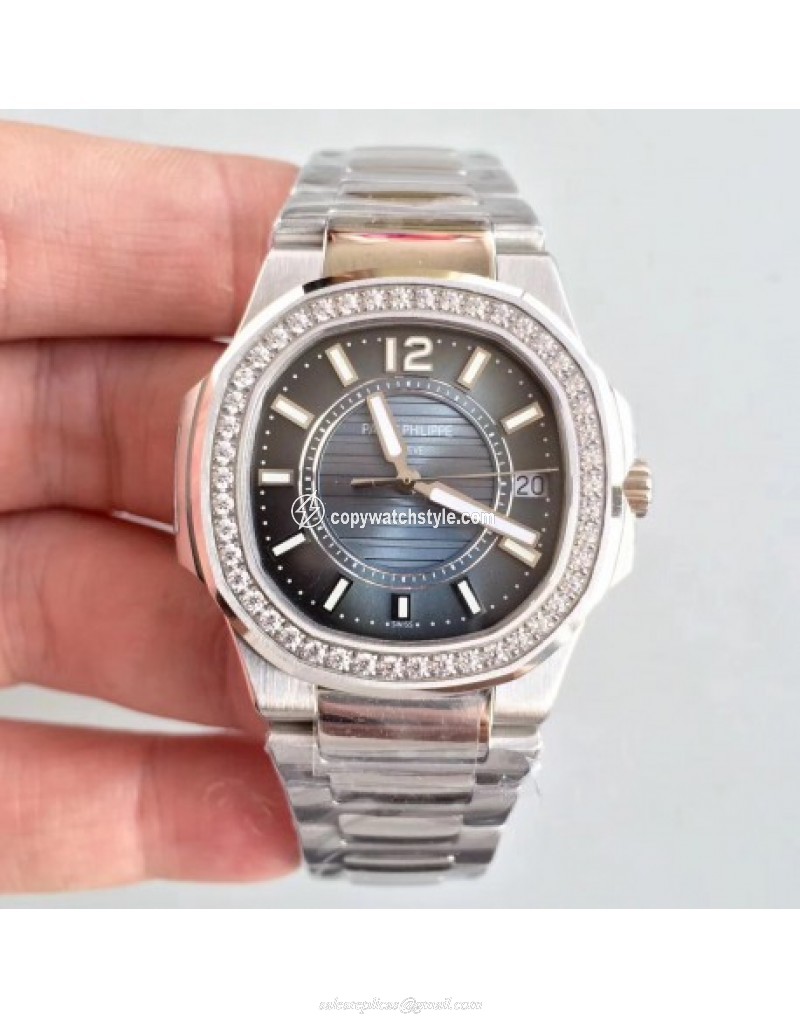 Patek Philippe Nautilus Ladies 7010/1G-010 JJ Stainless Steel & Diamonds Blue Patek Philippe Nautilus Ladies 7010/1G-010 JJ Stainless Steel & Diamonds Blue