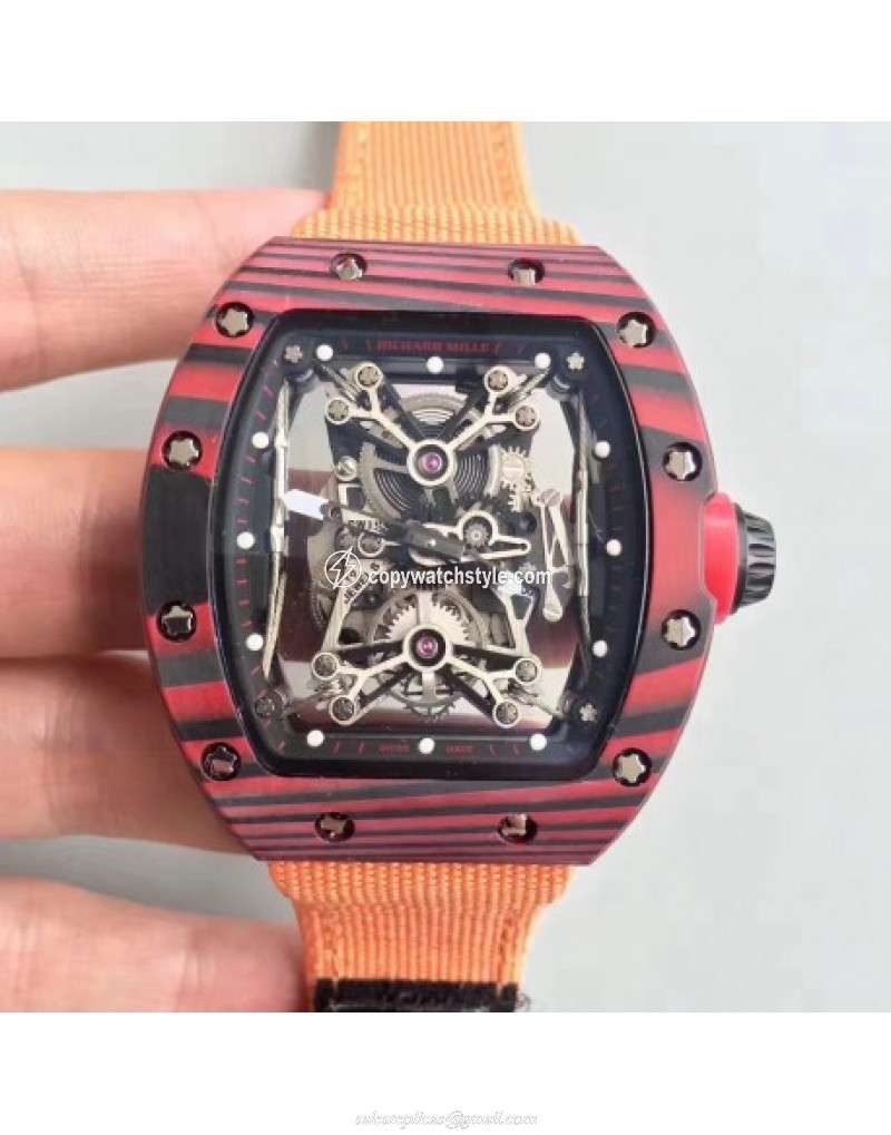 Richard Mille RM50-27-01 NTPT KV Red Forged Carbon Black & Skeleton Richard Mille RM50-27-01 NTPT KV Red Forged Carbon Black & Skeleton