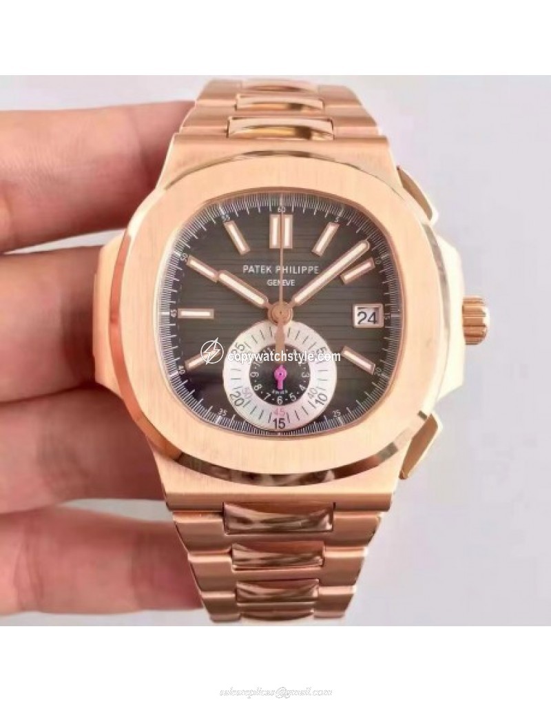 Patek Philippe Nautilus Chronograph 5980R JF Rose Gold Black Patek Philippe Nautilus Chronograph 5980R JF Rose Gold Black