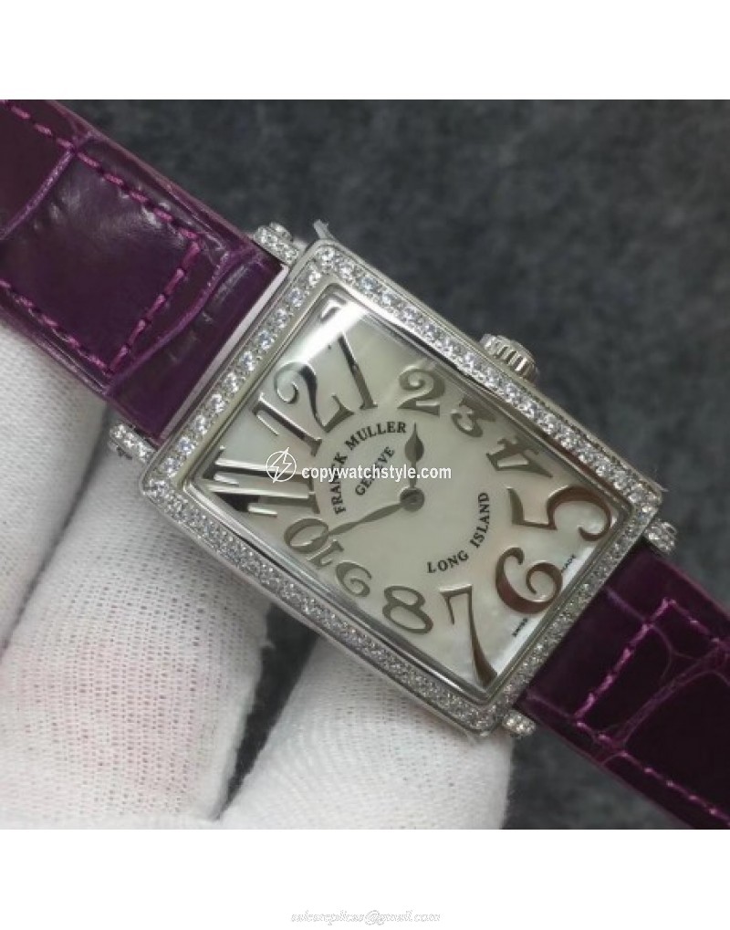 Franck Muller Ladies Long Island 1952 952 QZ D GF Stainless Steel & Diamonds Silver Franck Muller Ladies Long Island 1952 952 QZ D GF Stainless Steel & Diamonds Silver
