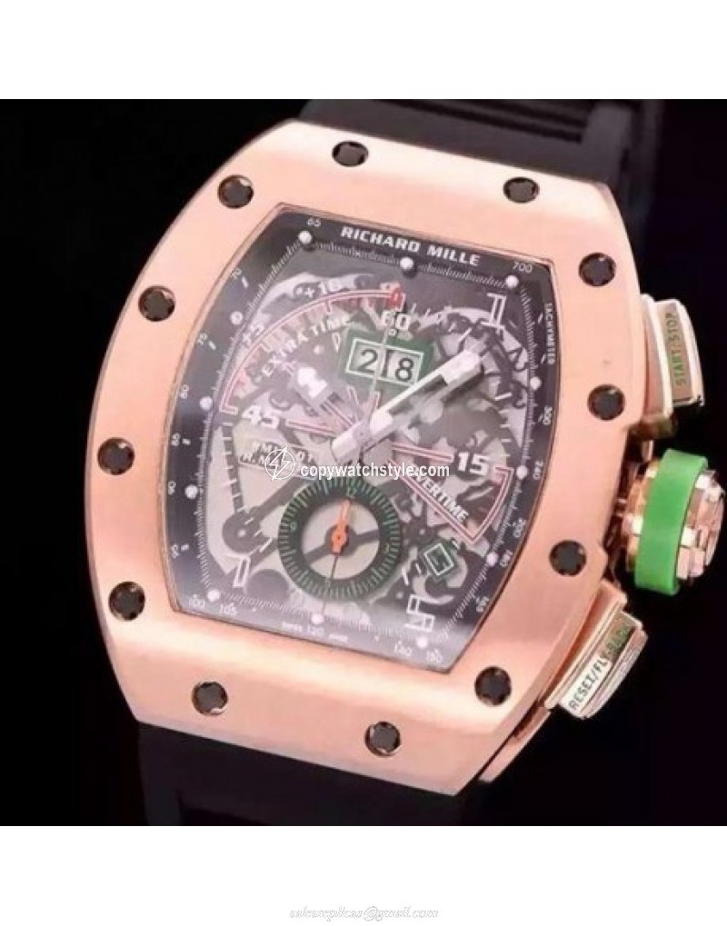 Richard Mille RM011-01 R Mancini Chronograph Rose Gold Black Richard Mille RM011-01 R Mancini Chronograph Rose Gold Black