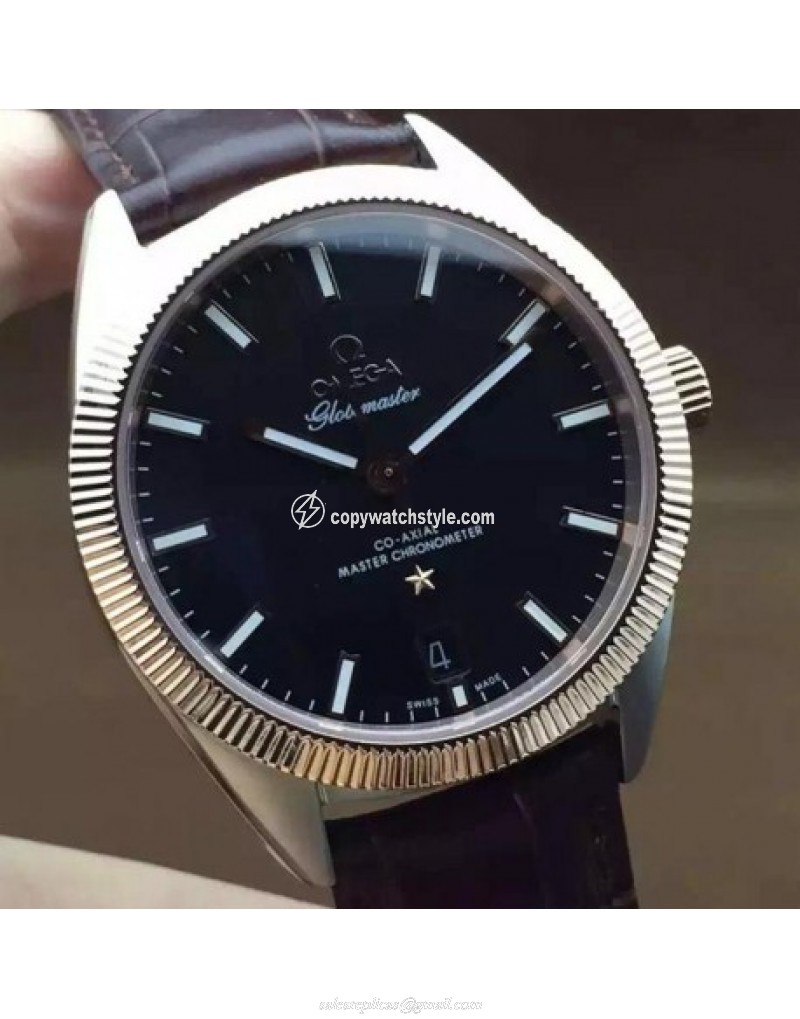 Omega Constellation Globemaster 39MM Stainless Steel & Rose Gold Black 