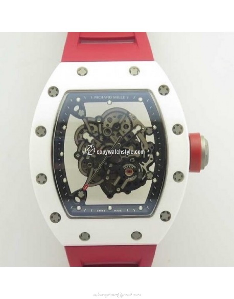 Richard Mille RM055 KV V2 White Ceramic Skeleton Richard Mille RM055 KV V2 White Ceramic Skeleton