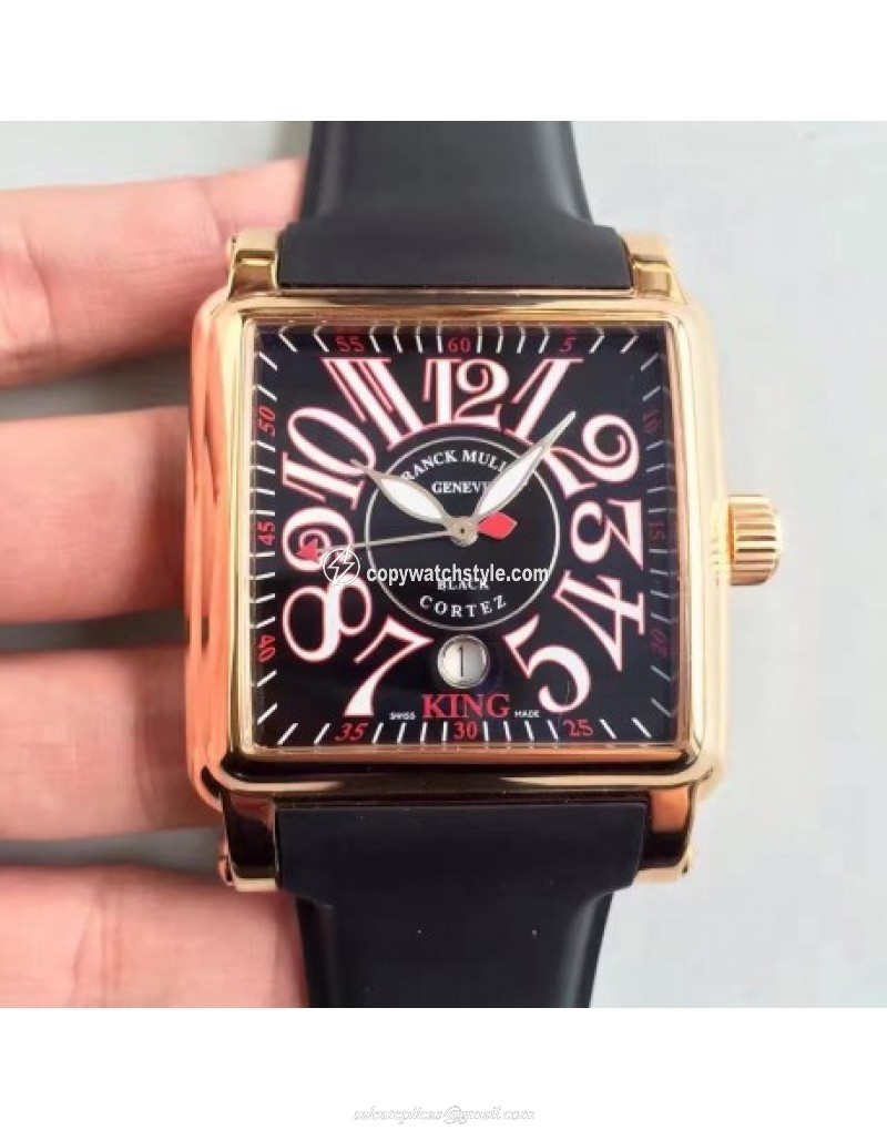 Franck Muller Conquistador Cortez King 10000KSC ZX Rose Gold Black & Red Franck Muller Conquistador Cortez King 10000KSC ZX Rose Gold Black & Red
