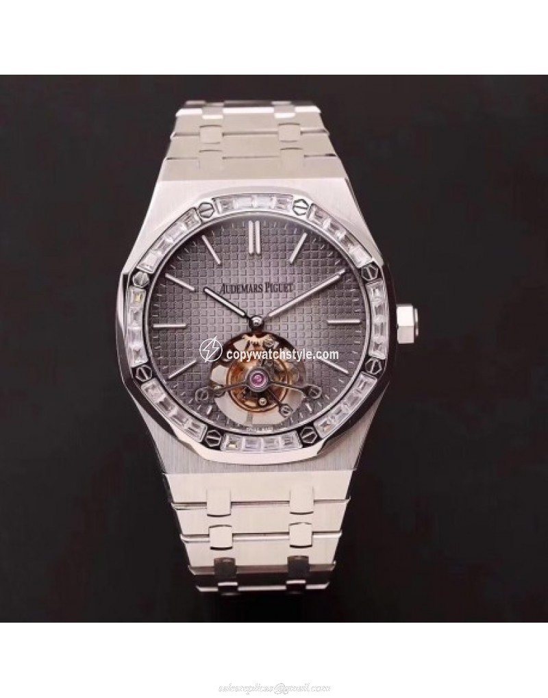 Audemars Piguet Royal Oak Tourbillon Extra Thin 26516 R8 Stainless Steel & Diamonds Anthracite Audemars Piguet Royal Oak Tourbillon Extra Thin 26516 R8 Stainless Steel & Diamonds Anthracite