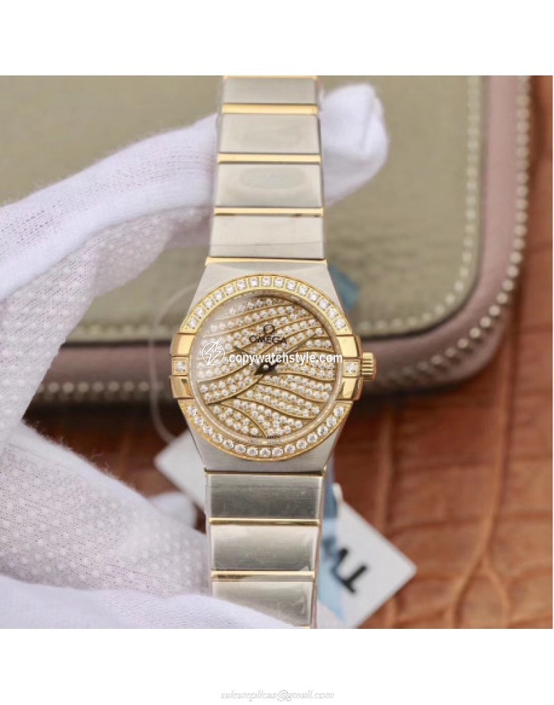 Omega Constellation Manhattan 28MM TW Stainless Steel & Yellow Gold Diamond Omega Constellation Manhattan 28MM TW Stainless Steel & Yellow Gold Diamond
