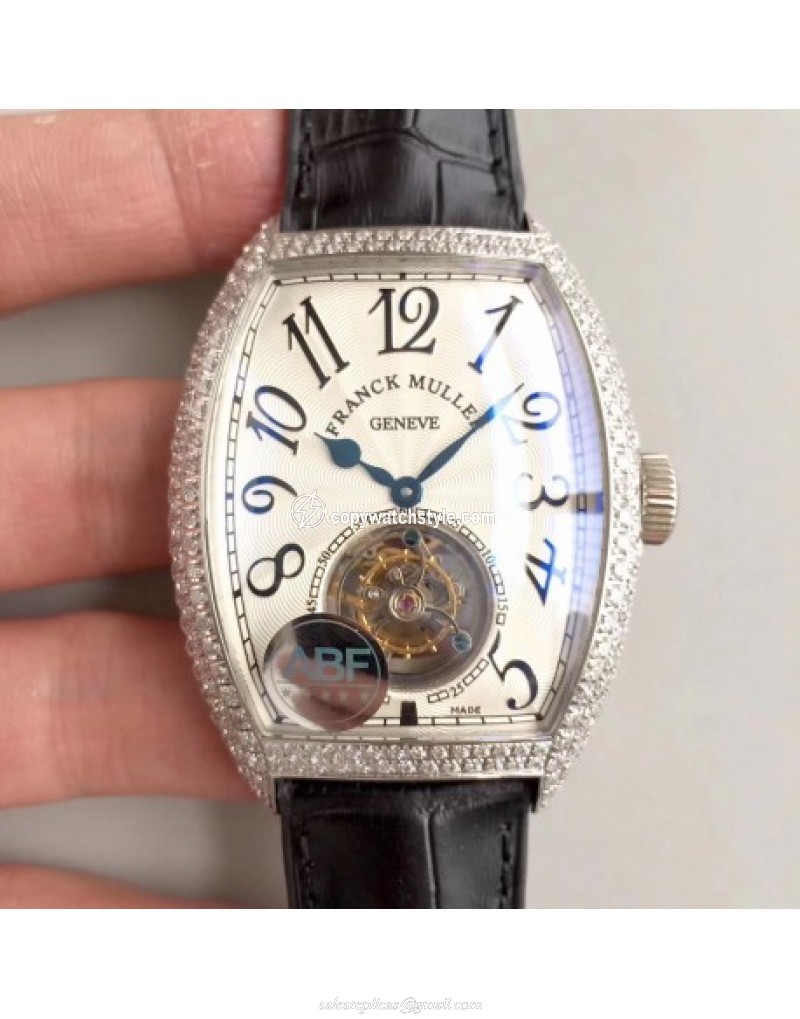 Franck Muller Cintree Curvex Imperial Tourbillon 8880 T ABF Stainless Steel & Diamonds White 