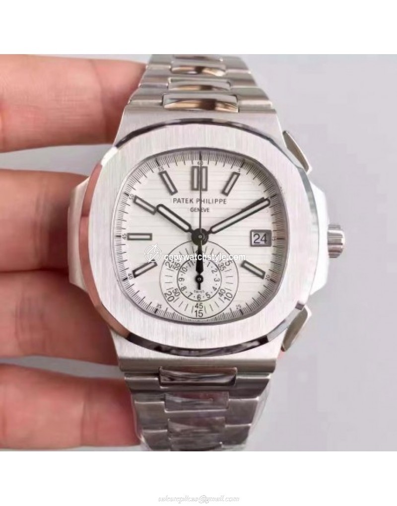 Patek Philippe Nautilus Chronograph 5980 JF Stainless Steel White Patek Philippe Nautilus Chronograph 5980 JF Stainless Steel White