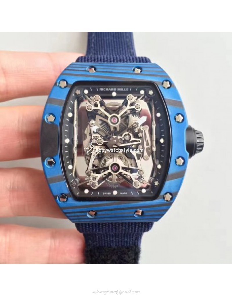 Richard Mille RM50-27-01 NTPT KV Blue Forged Carbon Black & Skeleton Richard Mille RM50-27-01 NTPT KV Blue Forged Carbon Black & Skeleton