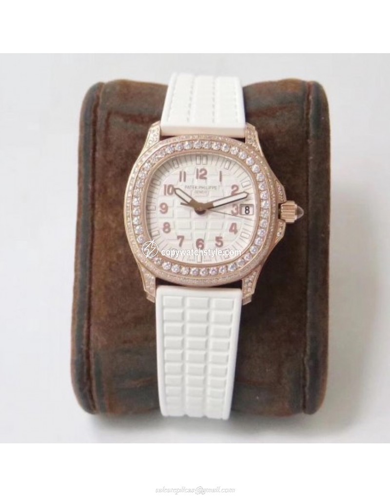 Patek Philippe Aquanaut Luce Ladies 5068R PP Rose Gold & Diamonds White Patek Philippe Aquanaut Luce Ladies 5068R PP Rose Gold & Diamonds White