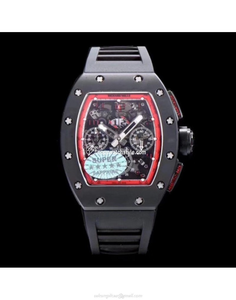 Richard Mille RM011 Felipe Massa Chronograph Limited Edition KV Ceramic Red Skeleton Richard Mille RM011 Felipe Massa Chronograph Limited Edition KV Ceramic Red Skeleton