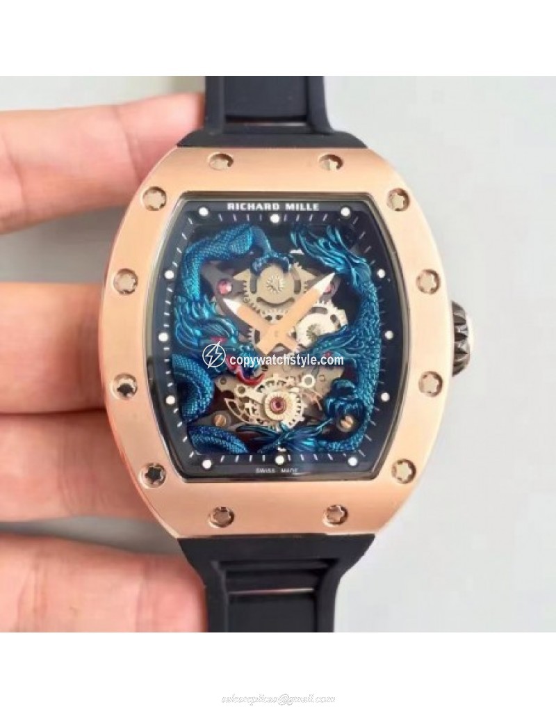 Richard Mille RM57-01 Jackie Chan Rose Gold Blue Richard Mille RM57-01 Jackie Chan Rose Gold Blue