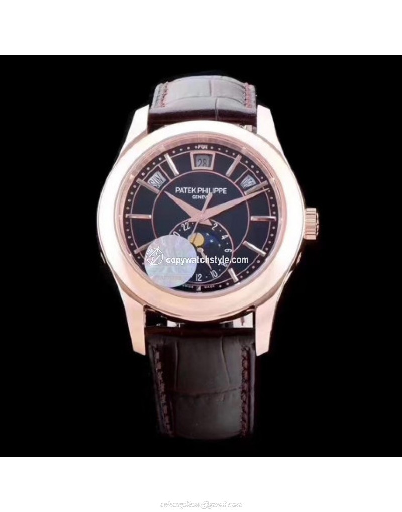 Patek Philippe Annual Calendar 5205R-010 KM Rose Gold Black Patek Philippe Annual Calendar 5205R-010 KM Rose Gold Black