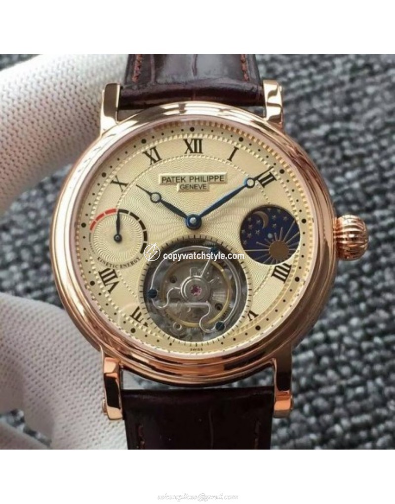 Patek Philippe Tourbillon Moonphase Power Reserve Rose Gold Gold Patek Philippe Tourbillon Moonphase Power Reserve Rose Gold Gold