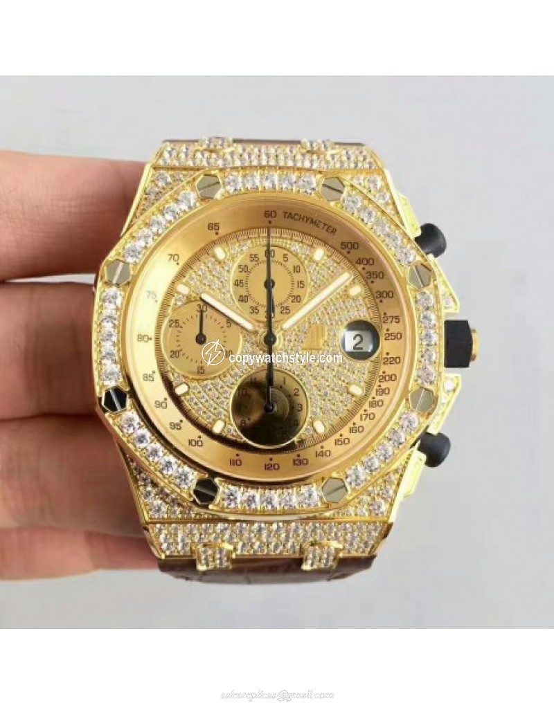 Audemars Piguet Royal Oak Offshore 26067OR.ZZ.D002CR.01 JF V2 Yellow Gold & Diamonds Diamond Audemars Piguet Royal Oak Offshore 26067OR.ZZ.D002CR.01 JF V2 Yellow Gold & Diamonds Diamond